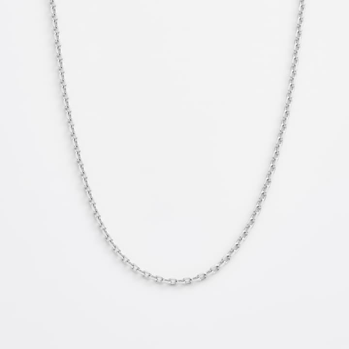 Wide Diamond Cut Cable Chain Necklace