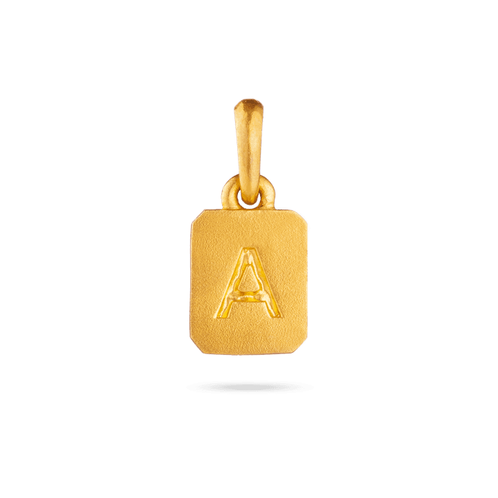 Mini Initial Pendant Gold