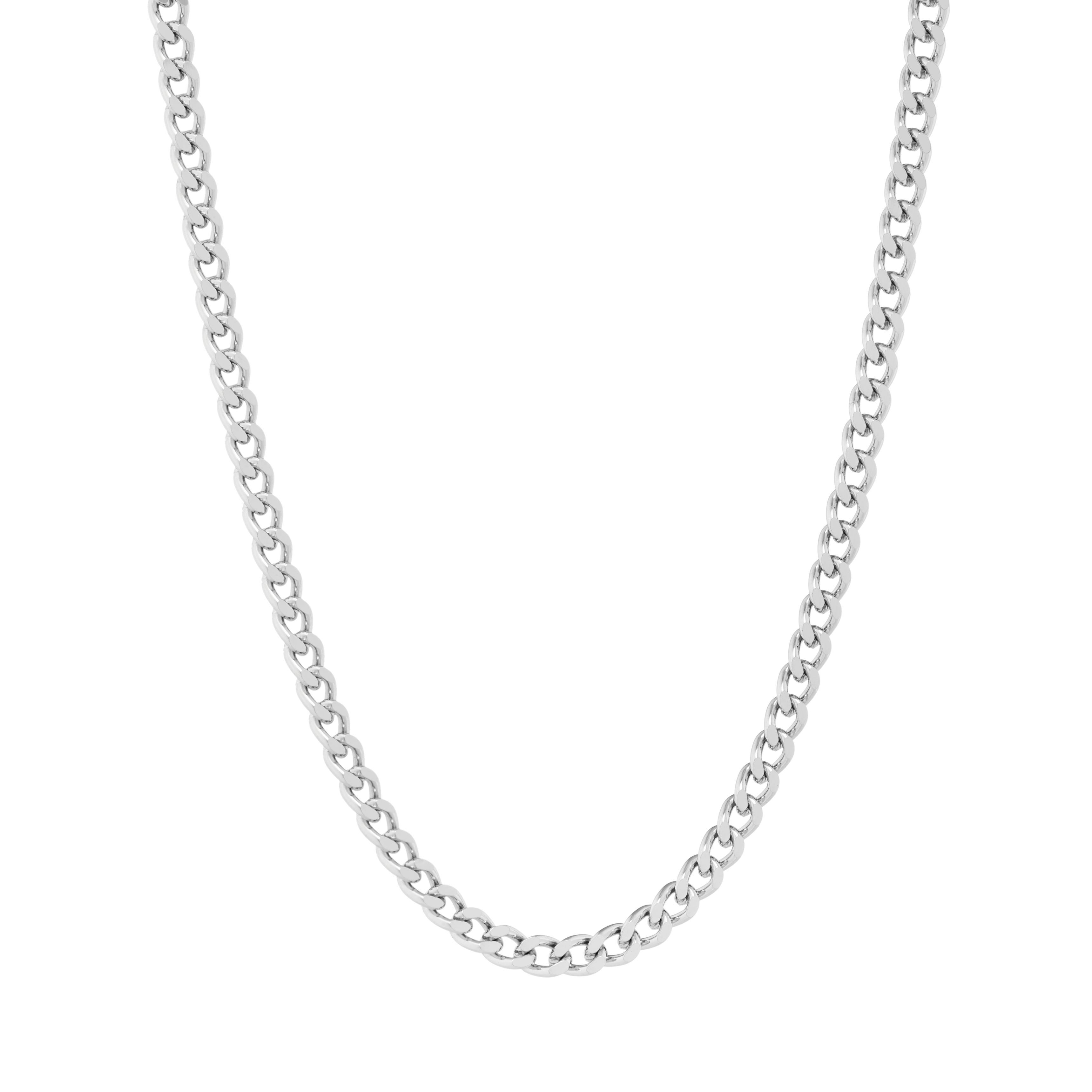 Shop platinum Necklaces DIAMOND CUT CURB CHAIN NECKLACE