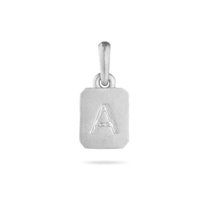 Mini Initial Pendant Platinum