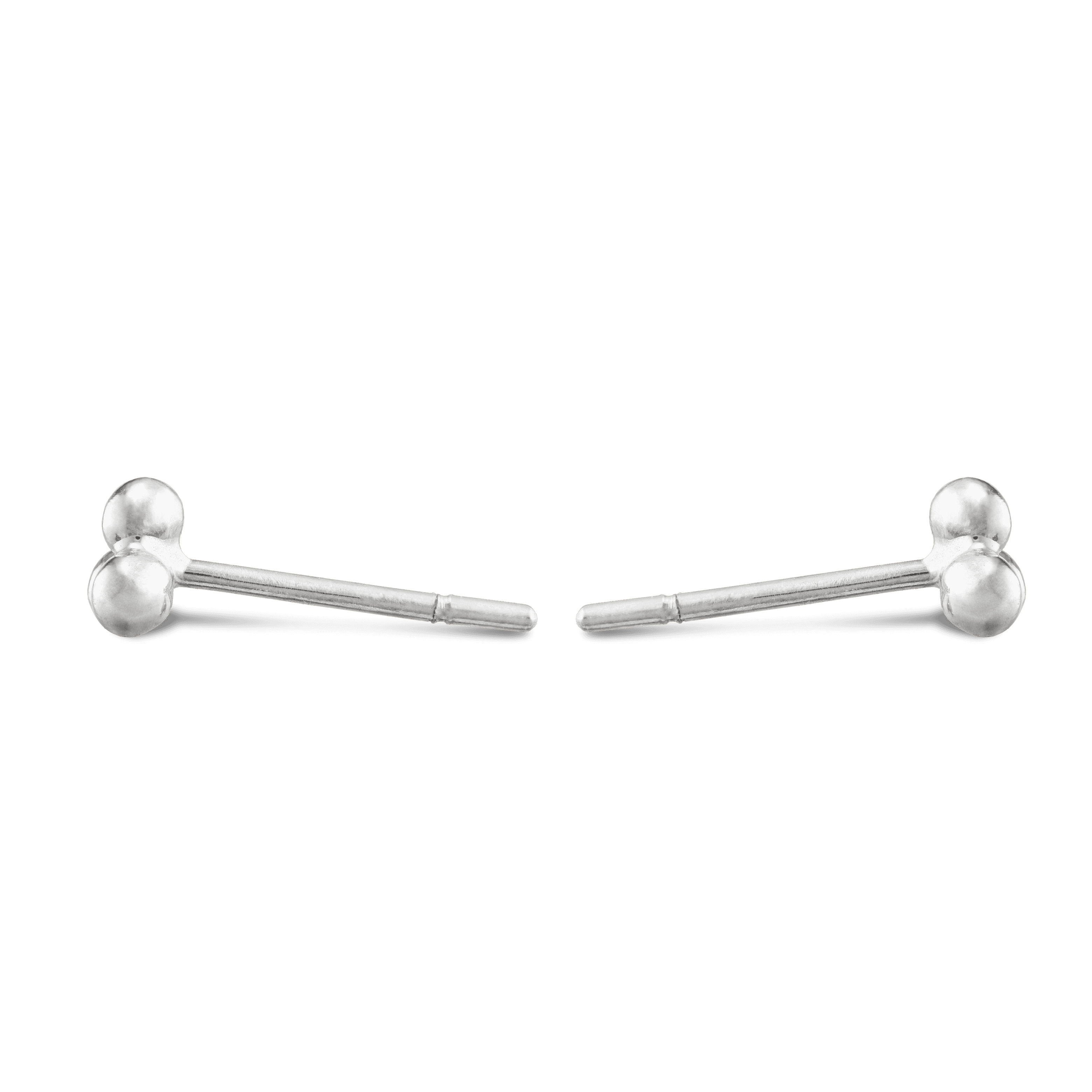 Shop Platinum Earrings Trio Bead Stud Earrings