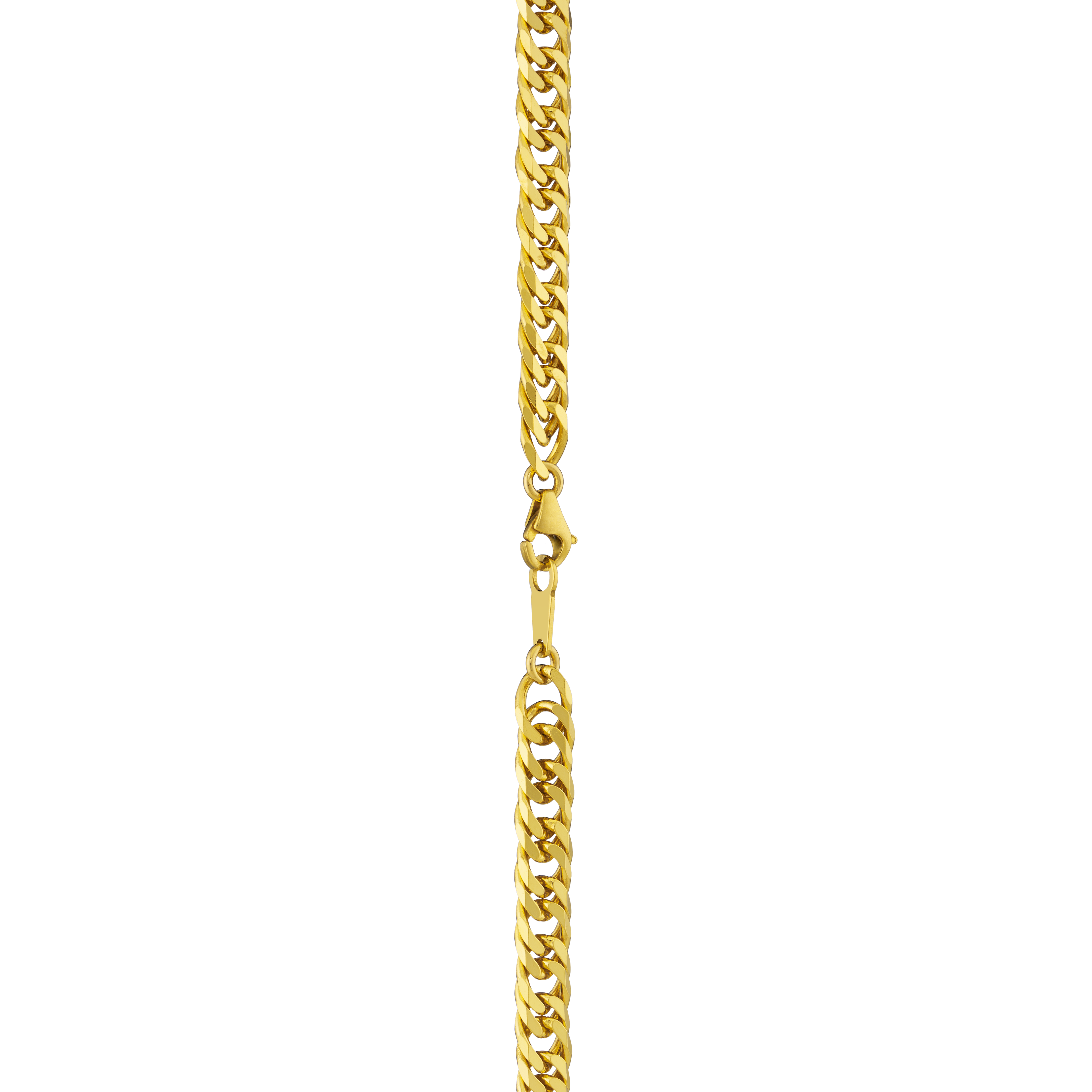 Shop Gold Bracelet Chains Diamond Cut Double Curb Chain Bracelet