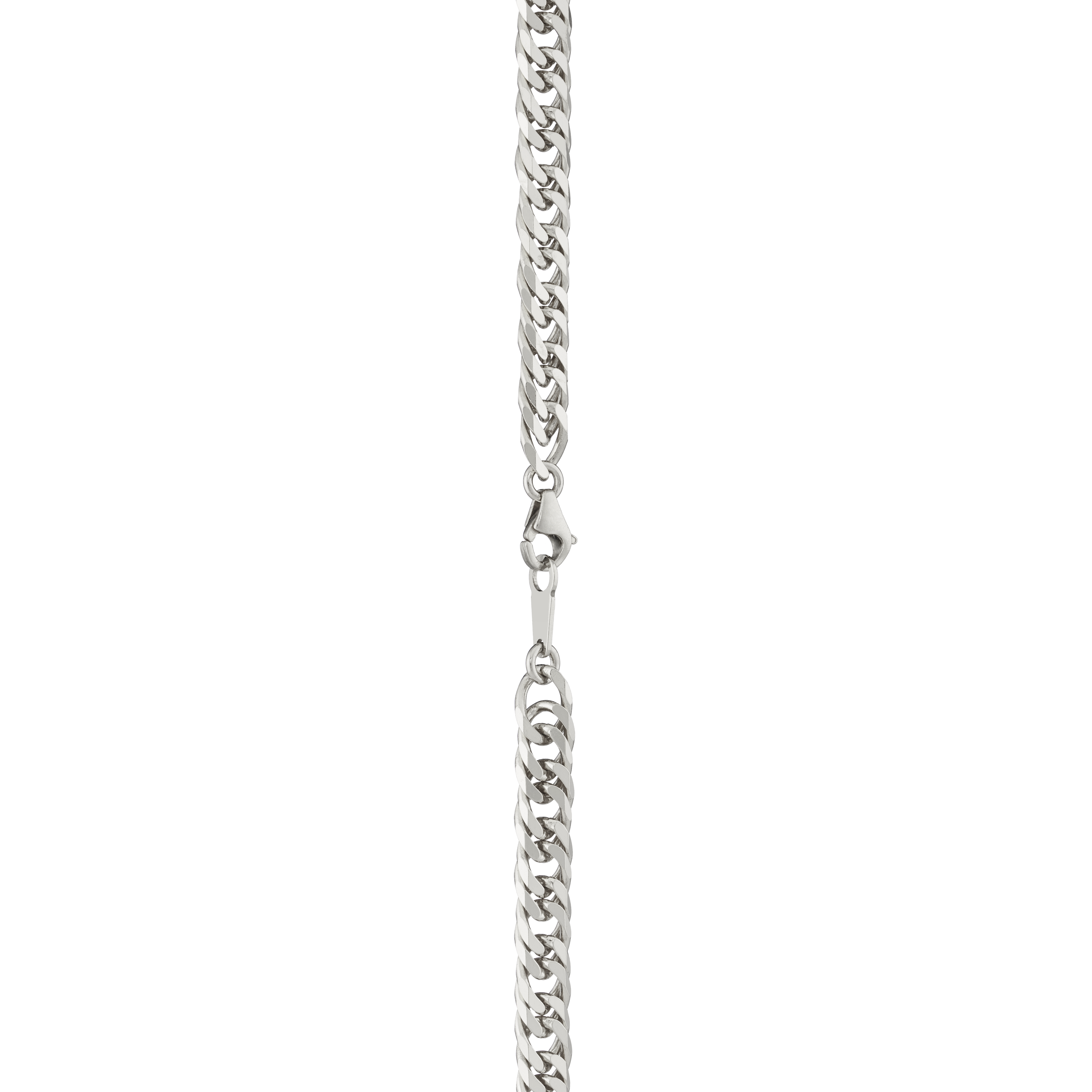 Shop Platinum Bracelet Chains Diamond Cut Double Curb Chain Bracelet